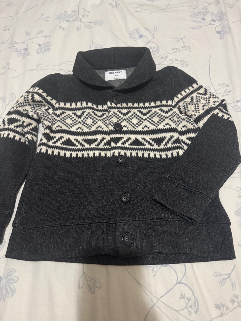 Old Navy Boys Old Navy Shawl-Collar Fair Isle Cardigan (Size: S)